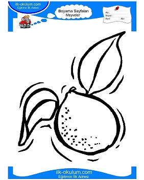 Çocuklar İçin Limon Boyama Sayfaları 